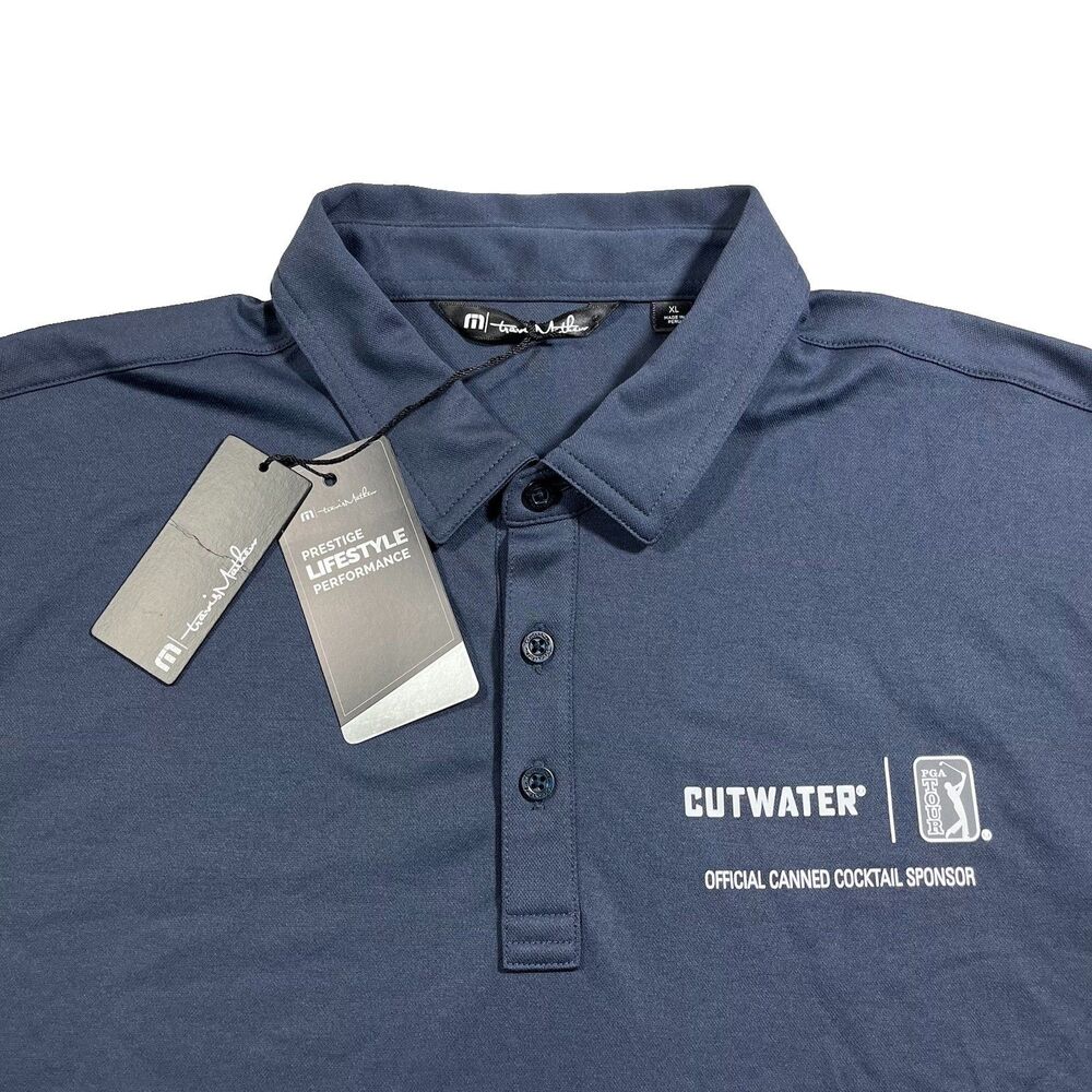 TravisMathew Polo Shirt Mens XL Gray Meiomi Golf Performance Stretch PGA Tour